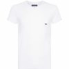 Men * | Armani Stretch Cotton Eagle T-Shirt 00010 White Pyjamas