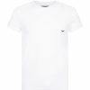 Men * | Armani Stretch Cotton Eagle T-Shirt 00010 White Loungewear