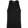 Men * | Armani Stretch Cotton Eagle Vest 00020 Black Pyjamas