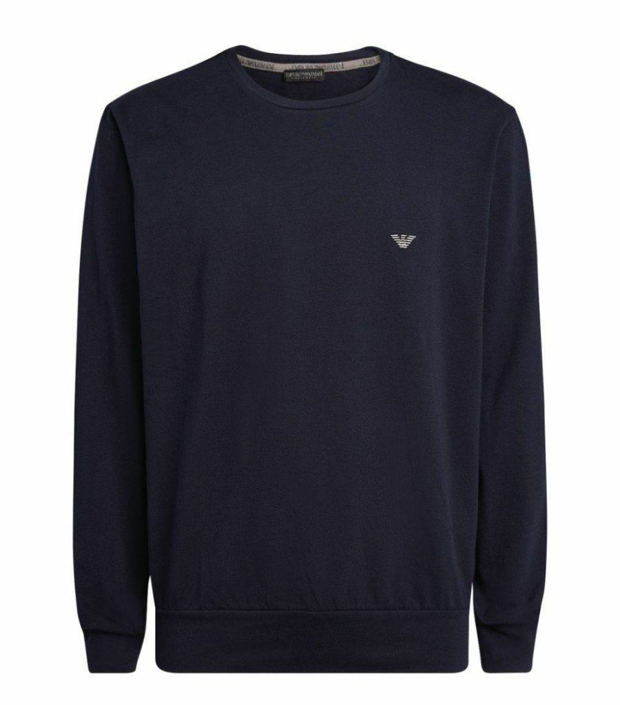 Men * | Armani Jersey Loungewear Set 00135-Navy