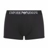 Men * | Armani Logo Motif Trunks 00020 Black Boxers