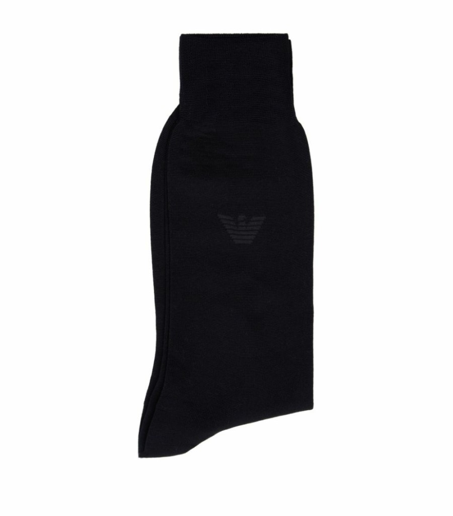 Men * | Armani Eagle Logo Socks 00035 Blu