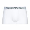 Men * | Armani Stretch Cotton Trunks 00010 White Boxers